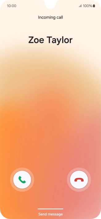 Press and drag the accept call icon right.