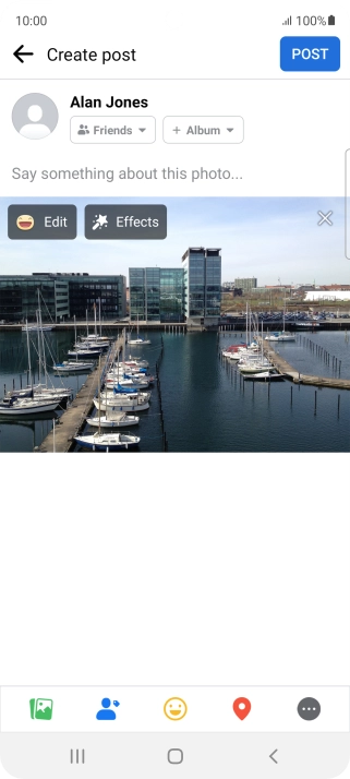 Press the text input field and key in the required text.
