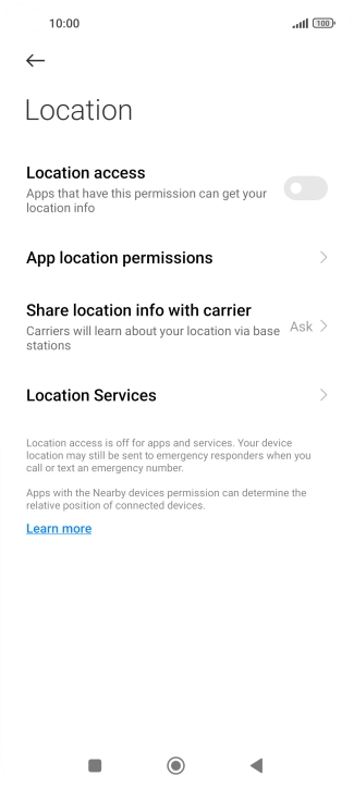 Press the indicator next to 