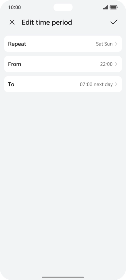 Follow the instructions on the screen to select settings for automatic activation of Do Not Disturb. Follow the instructions on the screen to select settings for automatic activation of Do Not Disturb.