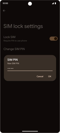 Key in a new four-digit PIN and press OK.