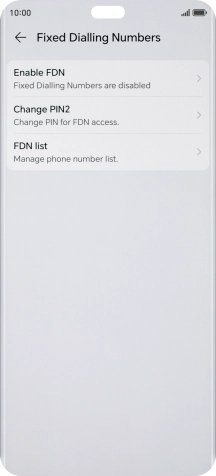 Press Enable FDN. Press Enable FDN.