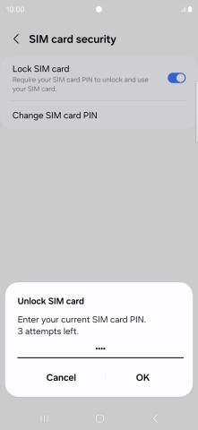 Key in your PIN and press OK.