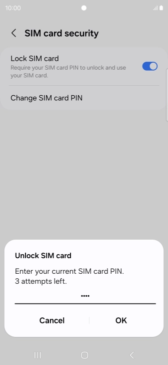Key in your PIN and press OK.