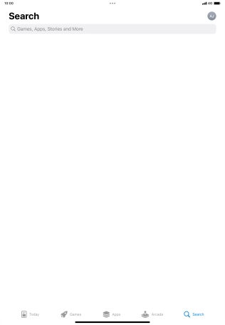 Press the search field.