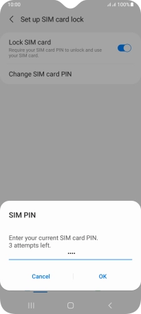 Key in your current PIN and press OK.