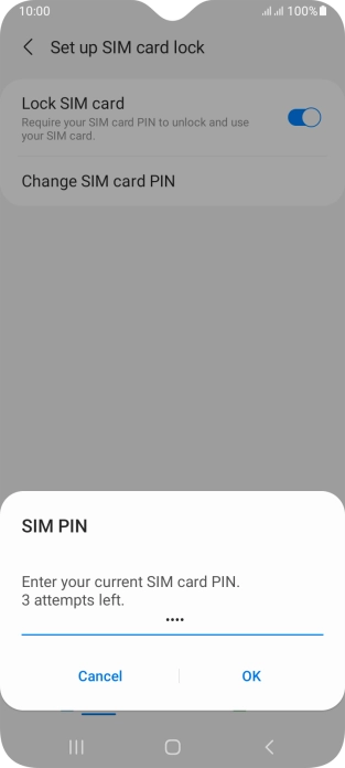 Key in your current PIN and press OK.