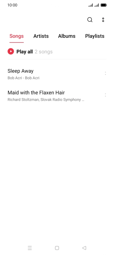 Press the required category and go to the required audio file. Press the required category and go to the required audio file.