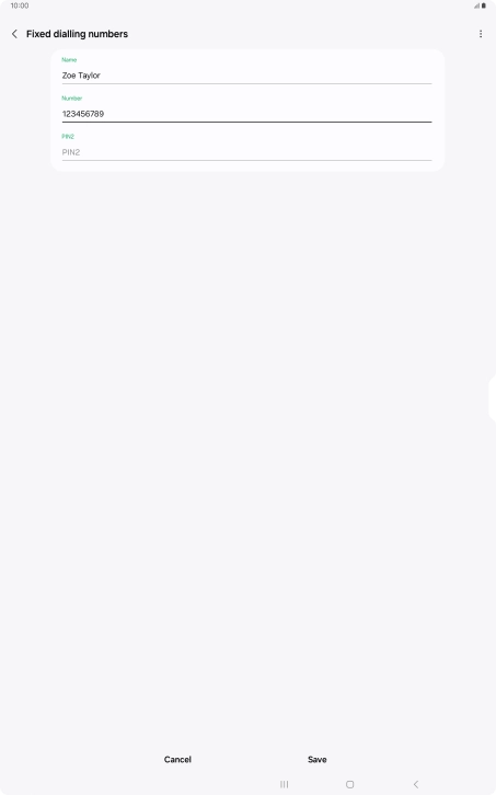 Press PIN2 and key in your PIN2. The default PIN2 is 1111.