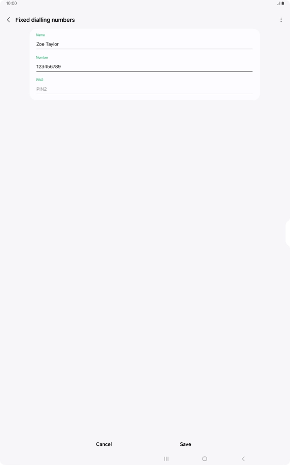 Press PIN2 and key in your PIN2. The default PIN2 is 1111.