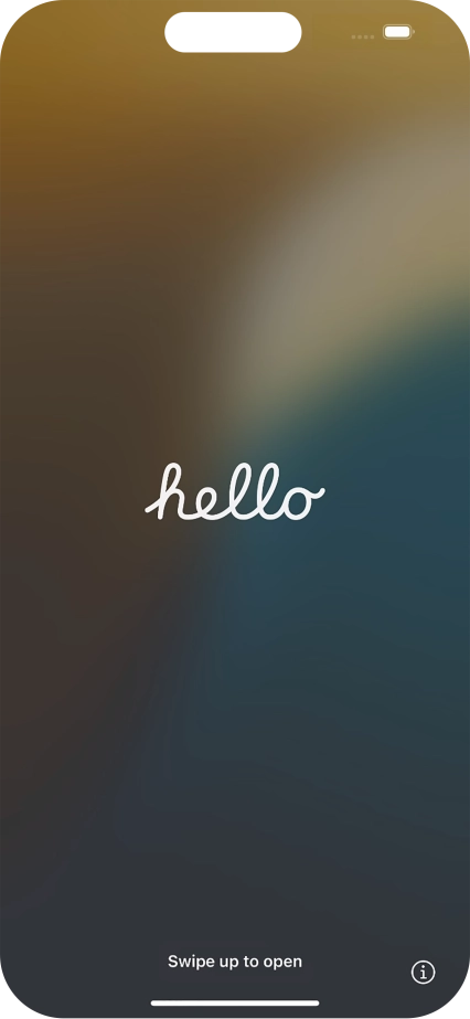 Slide your finger upwards starting from the bottom of the screen.