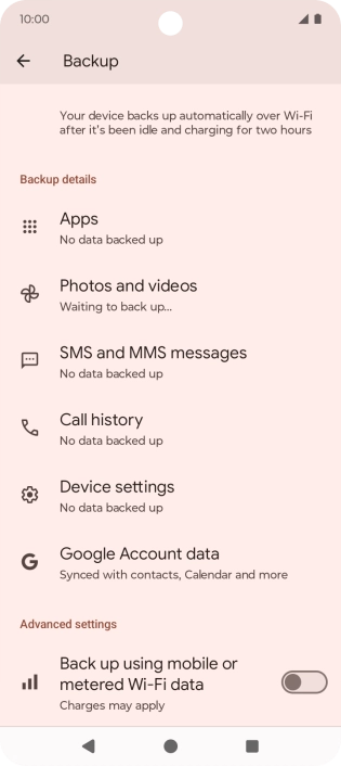 Press the indicator next to 