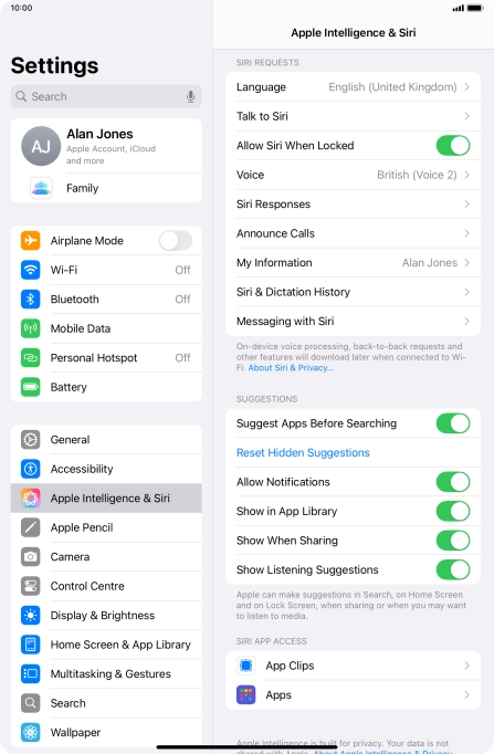 Press the indicator next to Press the indicator next to