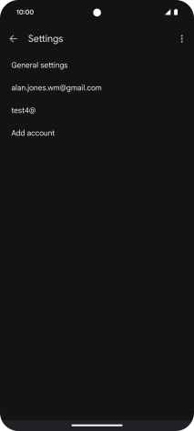 Press the required email account. Press the required email account.
