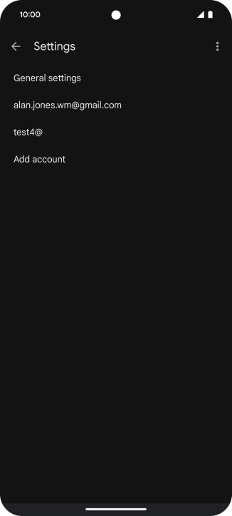 Press the required email account. Press the required email account.