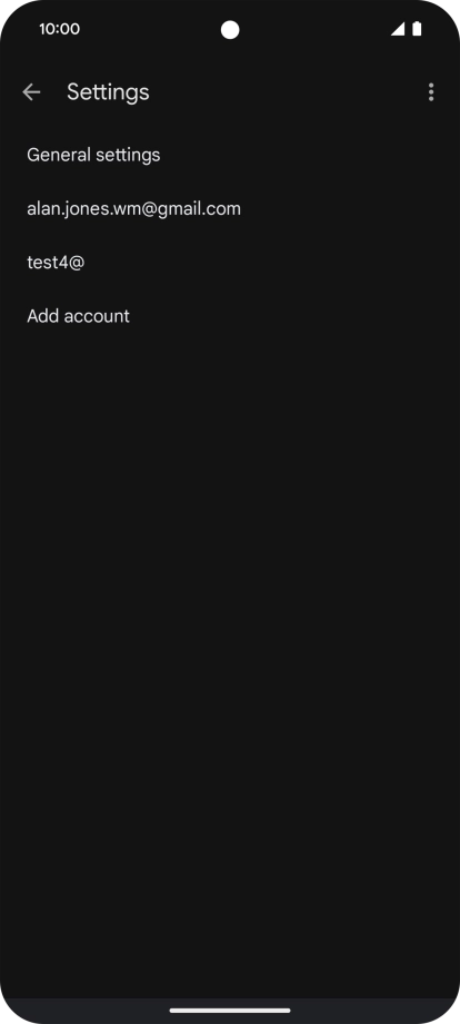 Press the required email account. Press the required email account.