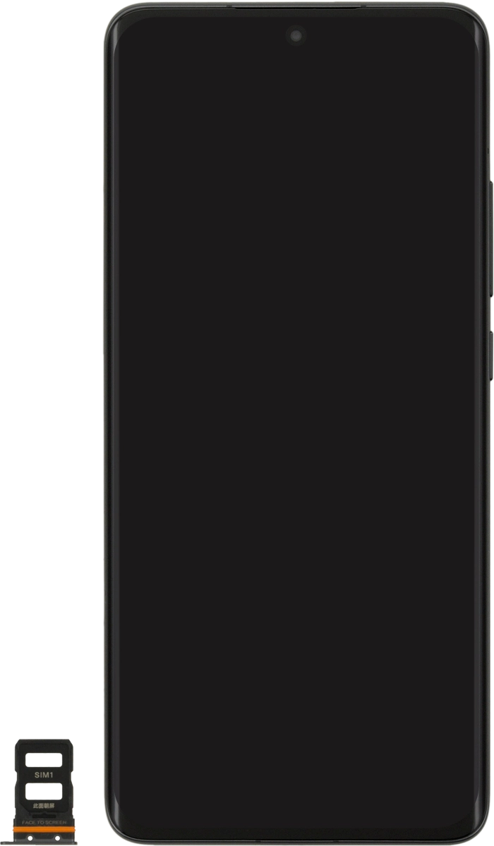 Turn your SIM so the angled corner of the SIM matches the angled corner of the first SIM holder and place your SIM in the SIM holder.