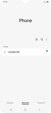 Press the required phone number.