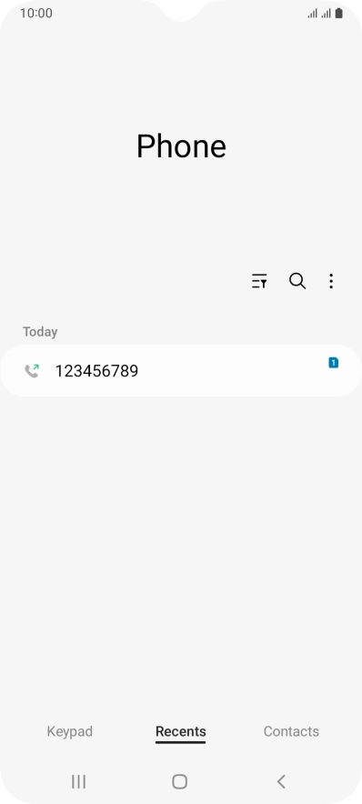 Press the required phone number.