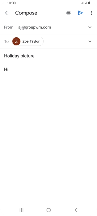 Write the required text and press the send icon.