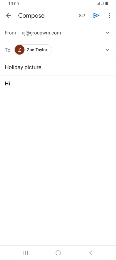 Write the required text and press the send icon.