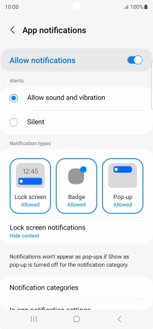 Press the indicator next to 