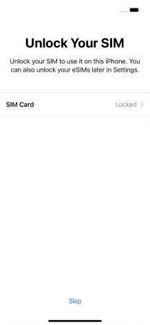 Press SIM Card. Press SIM Card.