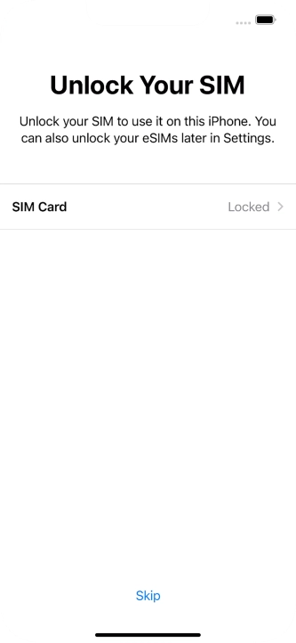 Press SIM Card. Press SIM Card.