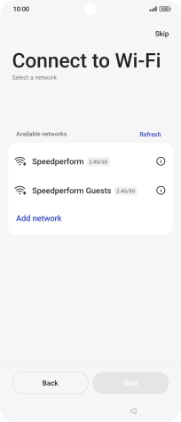 Press the required Wi-Fi network. Press the required Wi-Fi network.