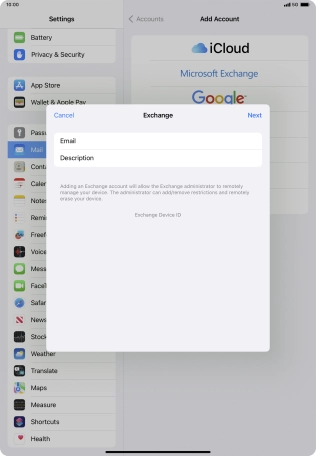 Press Description and key in the required name.