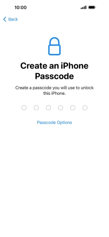 Press Passcode Options.