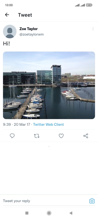 Press the text input field.