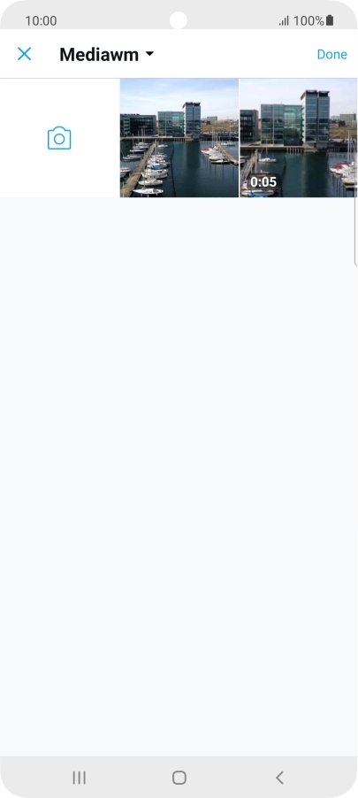 Press the required picture or video clip.
