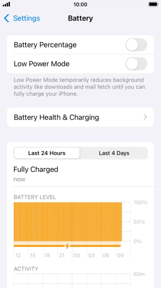 Press Battery Health & Charging.