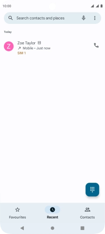 Press and hold the required contact.