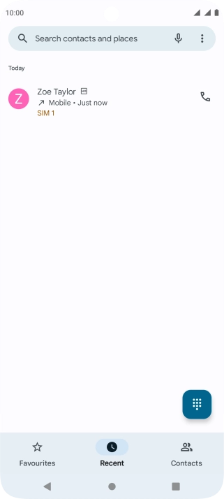 Press and hold the required contact.