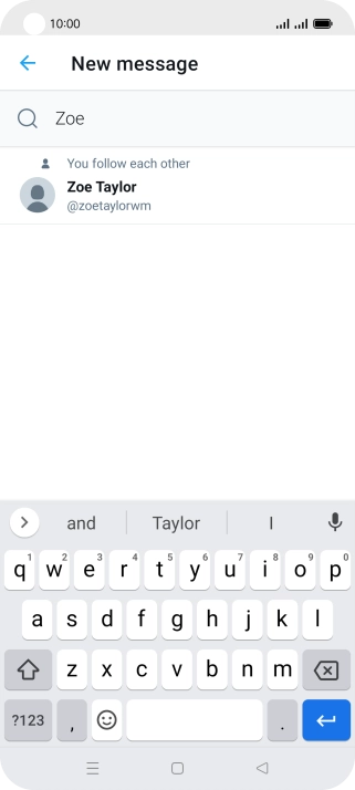 Key in the first letters of the recipient's name and press the required contact.