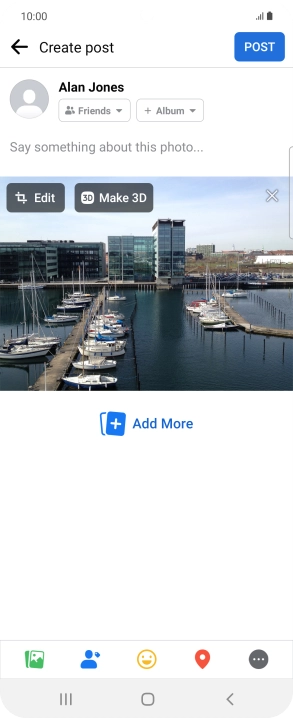 Press the text input field and key in the required text.