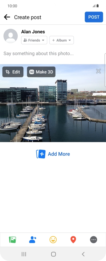 Press the text input field and key in the required text.