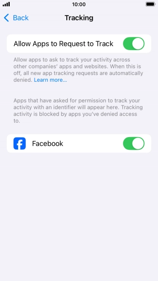 Press the indicator next to 