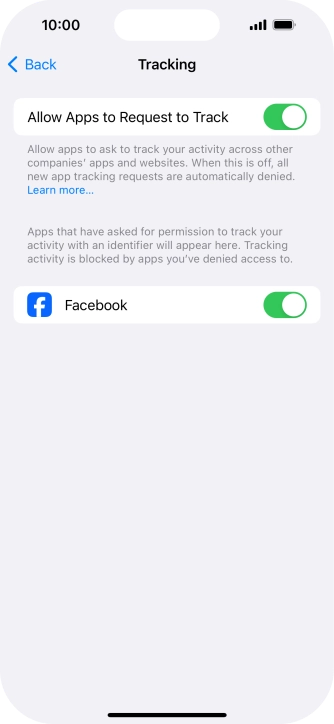 Press the indicator next to 