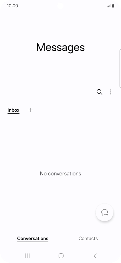 Press the menu icon.