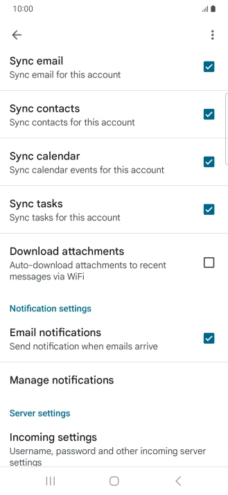Press the field next to 