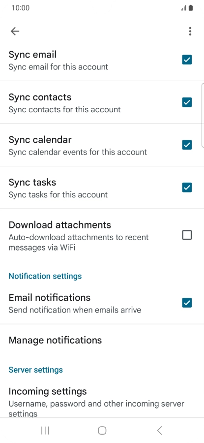 Press the field next to 