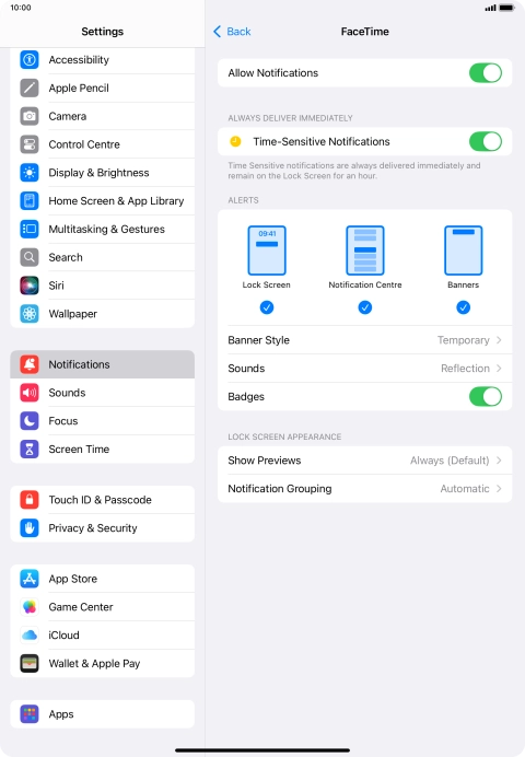 Press the indicator next to Press the indicator next to
