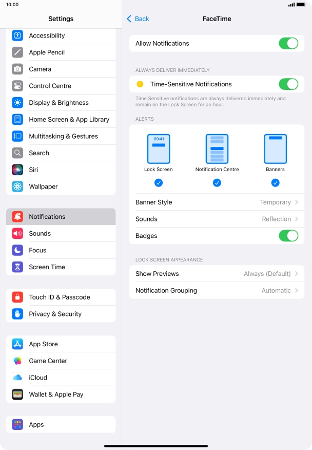 Press the indicator next to Press the indicator next to