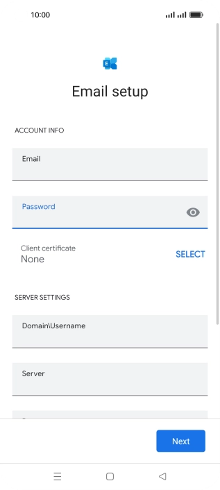 To turn on the function, press SELECT and follow the instructions on the screen to install the required certificate.