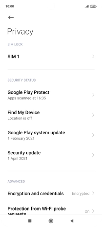 Press the name of the SIM.