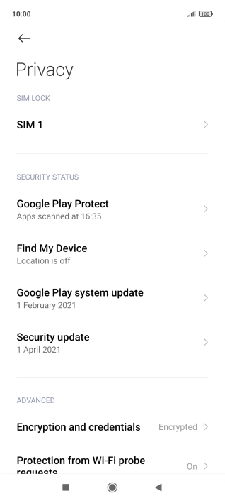 Press the name of the SIM.