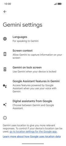 Press Digital assistants from Google.